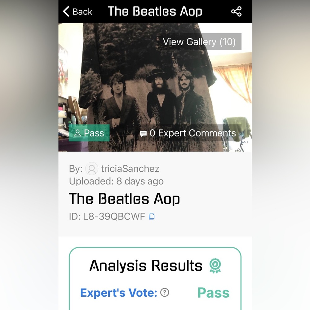 Beatles Vintage 100% Authentication made from the Vintage gurus at Legitemm8